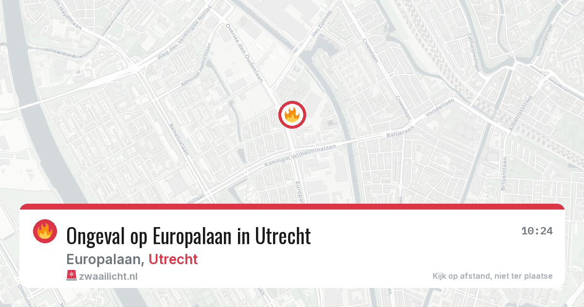 Ongeval op Europalaan in Utrecht — 1 jun 2026