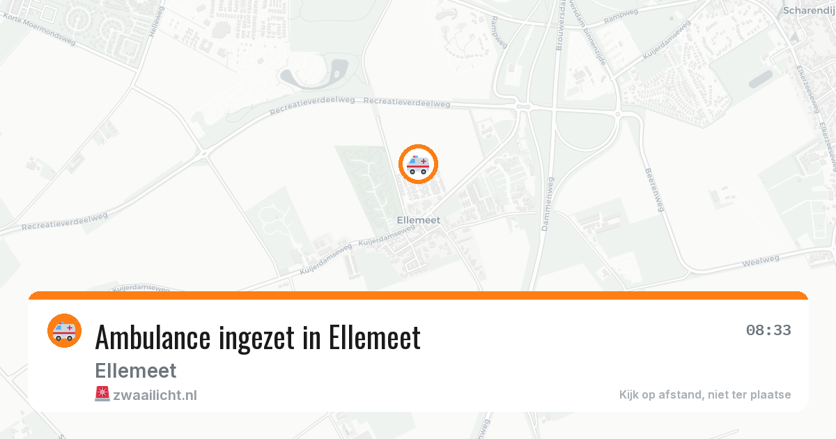 Ambulance ingezet in Ellemeet — 3 aug 2026