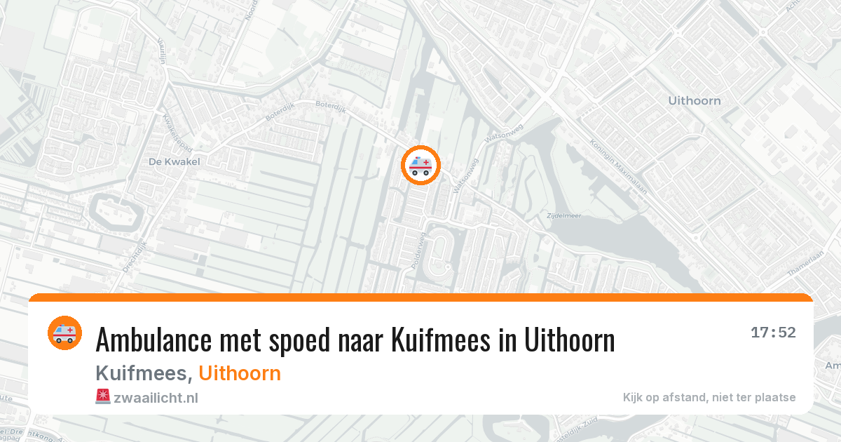 Ambulance met spoed naar Kuifmees in Uithoorn — 18 mei 2026
