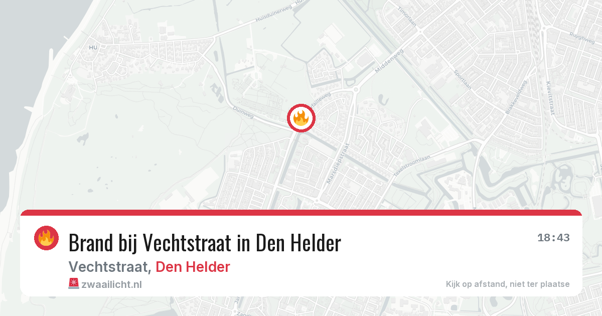 Brand bij Vechtstraat in Den Helder — 11 aug 2026
