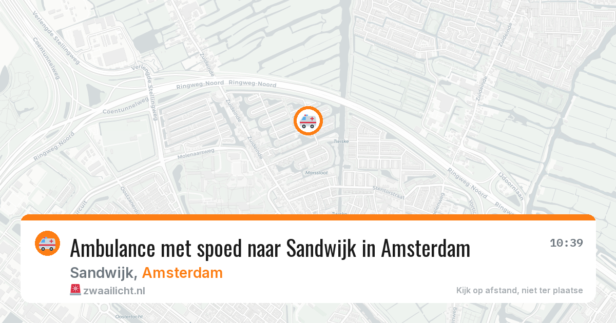 Ambulance met spoed naar Sandwijk in Amsterdam — 6 jul 2026