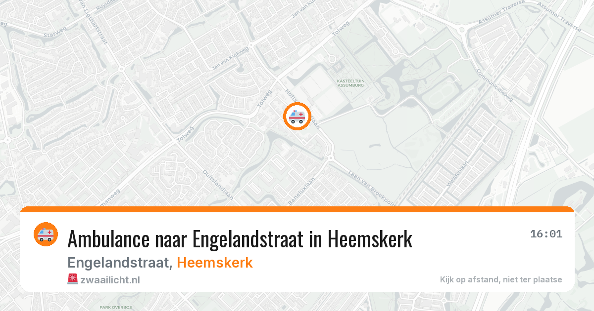 Ambulance naar Engelandstraat in Heemskerk — 22 jun 2026