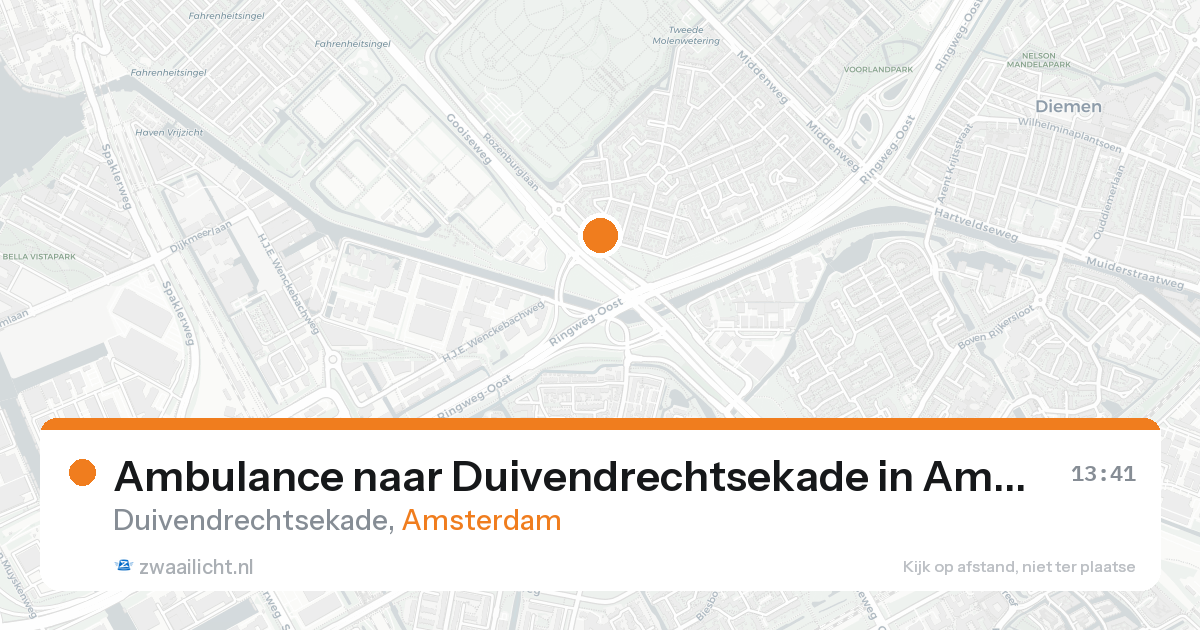 Ambulance naar Duivendrechtsekade in Amsterdam — 28 mei 2026