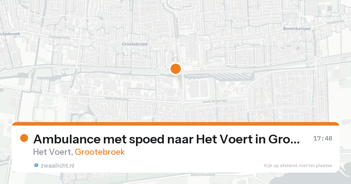 Ambulance met spoed naar Het Voert in Grootebroek — 19 aug 2026