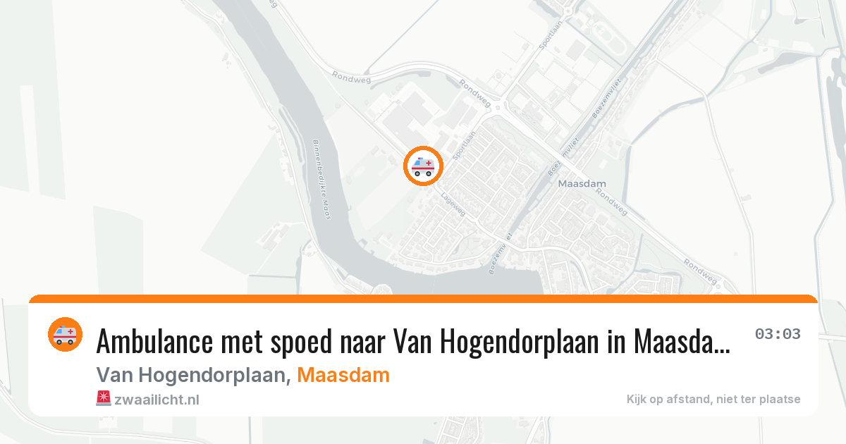 Ambulance met spoed naar Van Hogendorplaan in Maasdam — 19 apr 2026