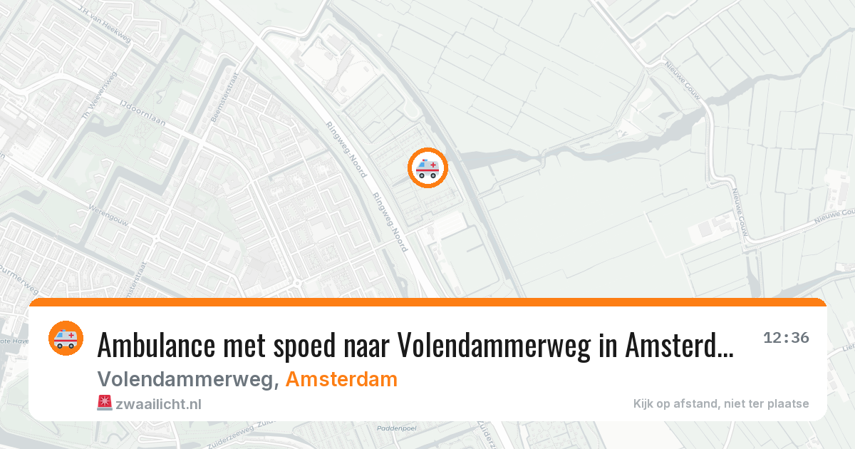Ambulance met spoed naar Volendammerweg in Amsterdam — 8 mei 2026