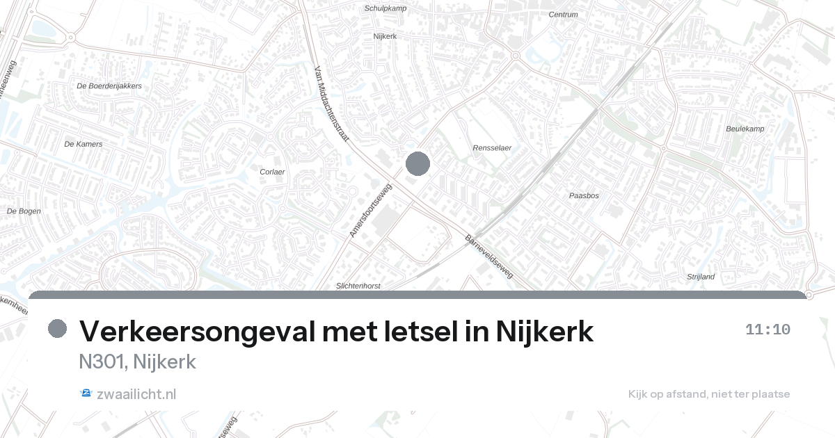 Verkeersongeval met letsel in Nijkerk — 11 mei 2026