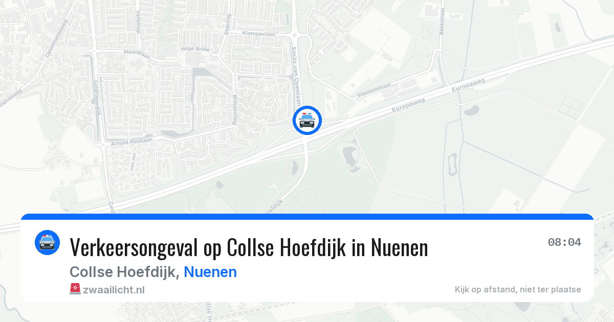 Verkeersongeval op Collse Hoefdijk in Nuenen — 27 jan 2026