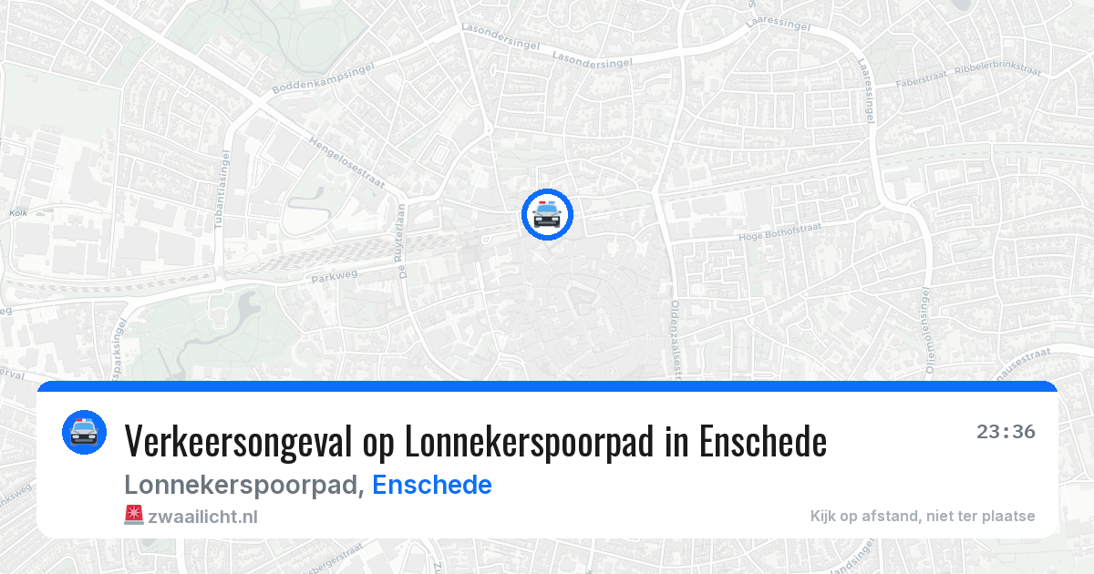 Verkeersongeval op Lonnekerspoorpad in Enschede — 21 jun 2026