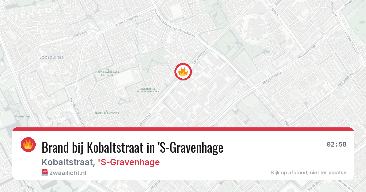 Brand bij Kobaltstraat in 'S-Gravenhage — 25 apr 2026