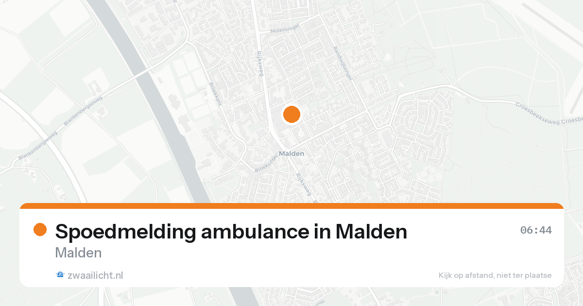 Spoedmelding ambulance in Malden — 4 jul 2026