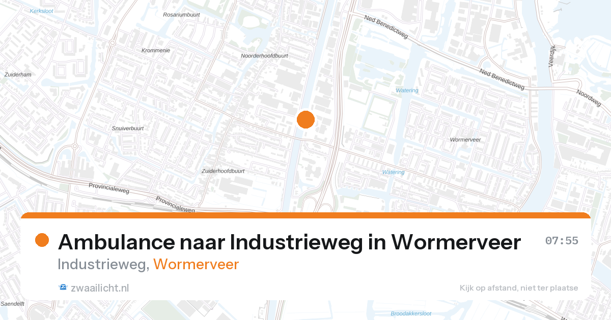 Ambulance naar Industrieweg in Wormerveer — 17 jul 2026