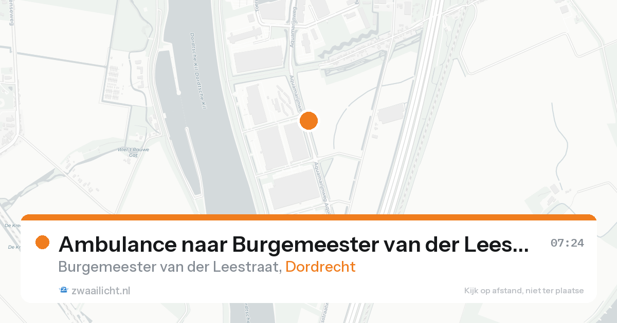 Ambulance naar Burgemeester van der Leestraat in Dordrecht — 22 aug 2026