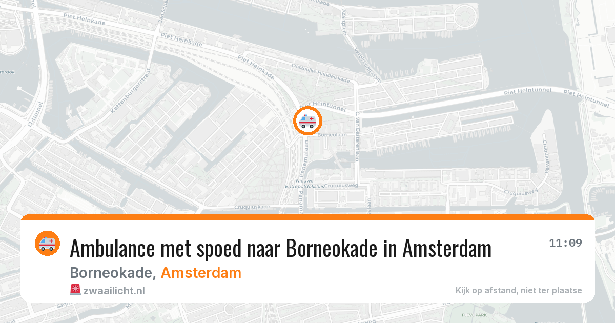 Ambulance met spoed naar Borneokade in Amsterdam — 17 mei 2026