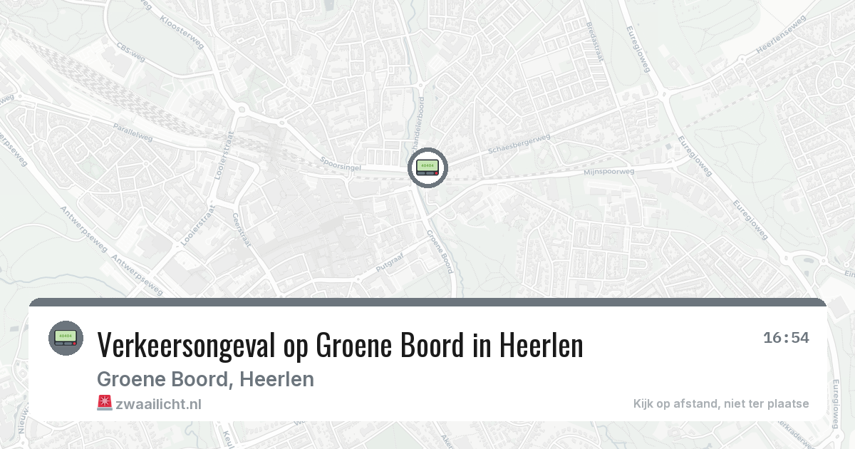 Verkeersongeval op Groene Boord in Heerlen — 19 mrt 2026