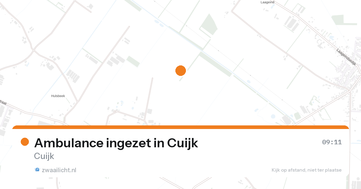 Ambulance ingezet in Cuijk — 27 aug 2026
