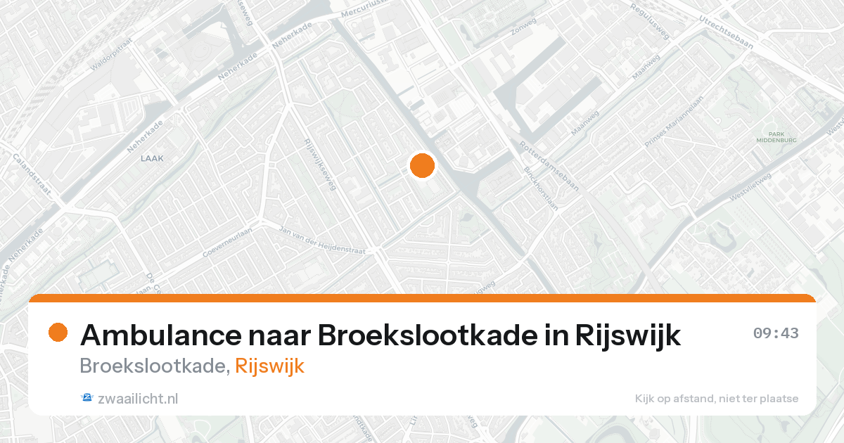 Ambulance naar Broekslootkade in Rijswijk — 21 aug 2026