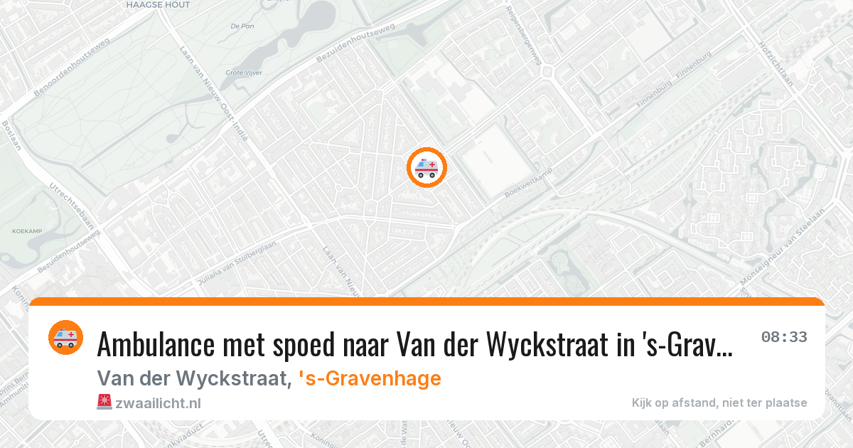 Ambulance met spoed naar Van der Wyckstraat in 's-Gravenhage — 27 jun 2026