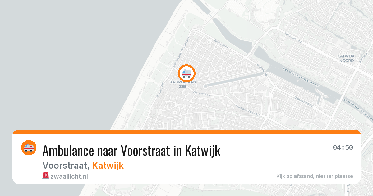 Ambulance naar Voorstraat in Katwijk — 9 aug 2026