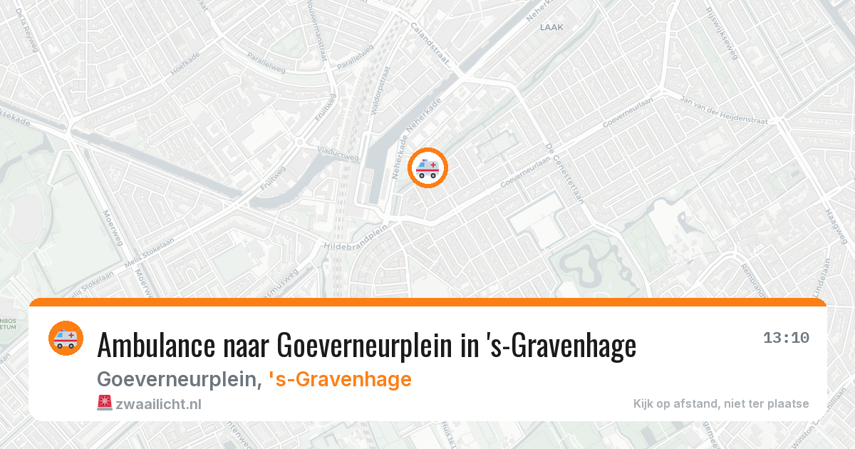 Ambulance naar Goeverneurplein in 's-Gravenhage — 2 aug 2026