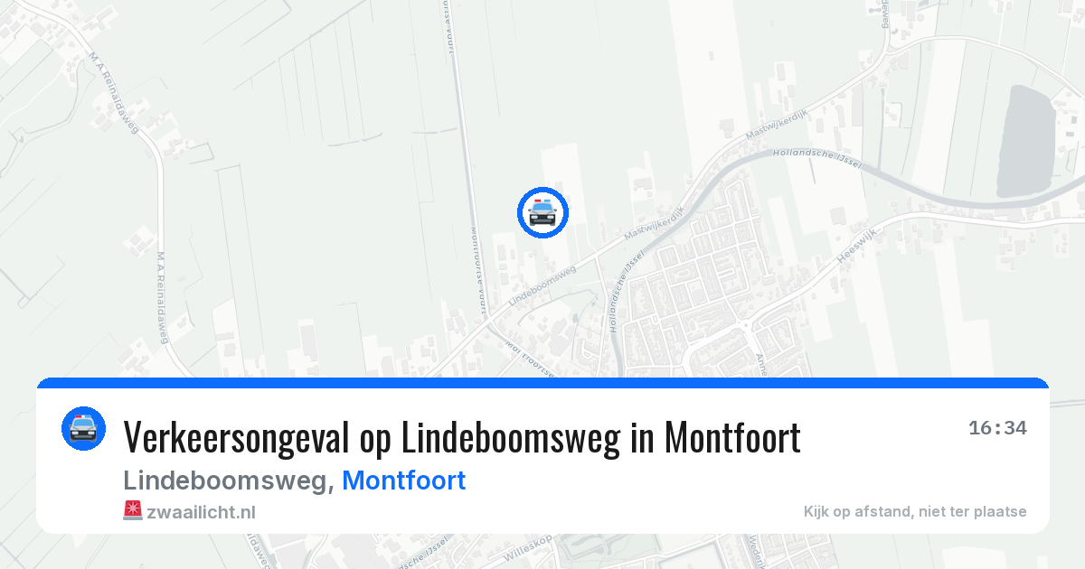 Verkeersongeval op Lindeboomsweg in Montfoort — 28 mei 2026
