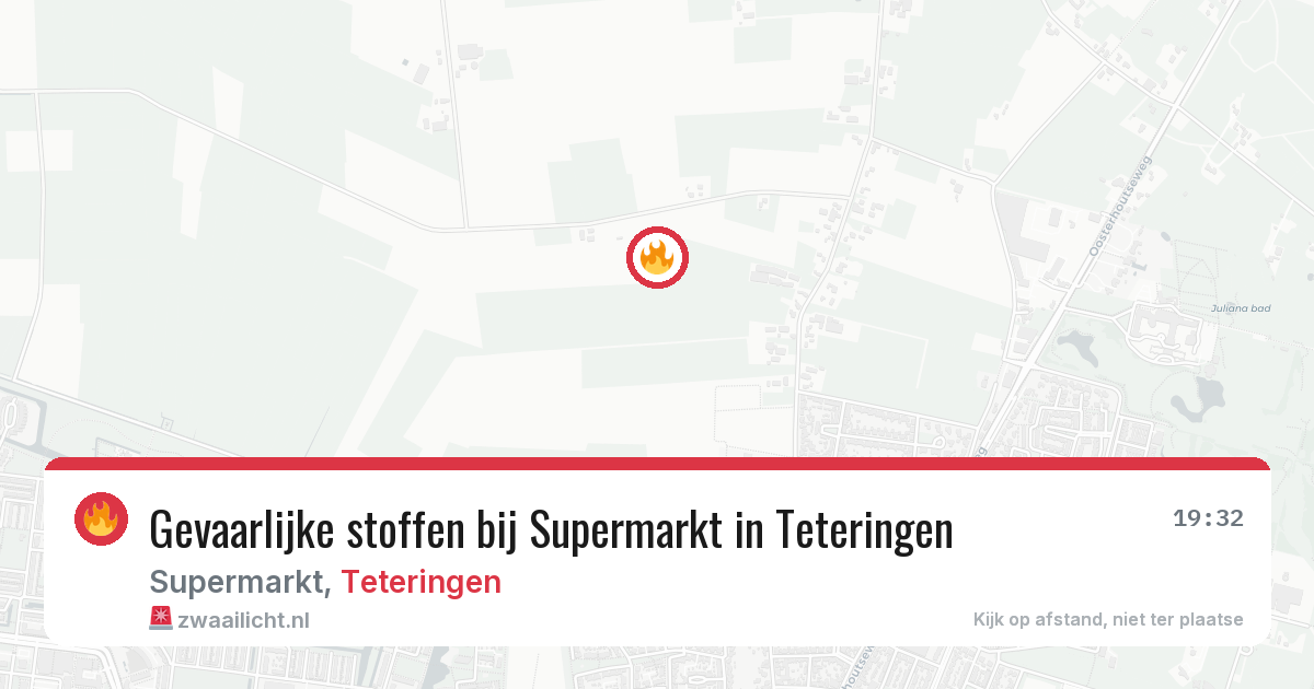 Gevaarlijke stoffen bij Supermarkt in Teteringen — 12 aug 2026