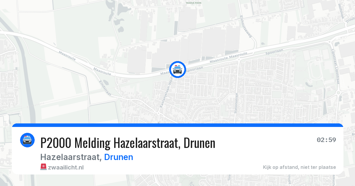 P2000 Melding Hazelaarstraat, Drunen — 8 aug 2026