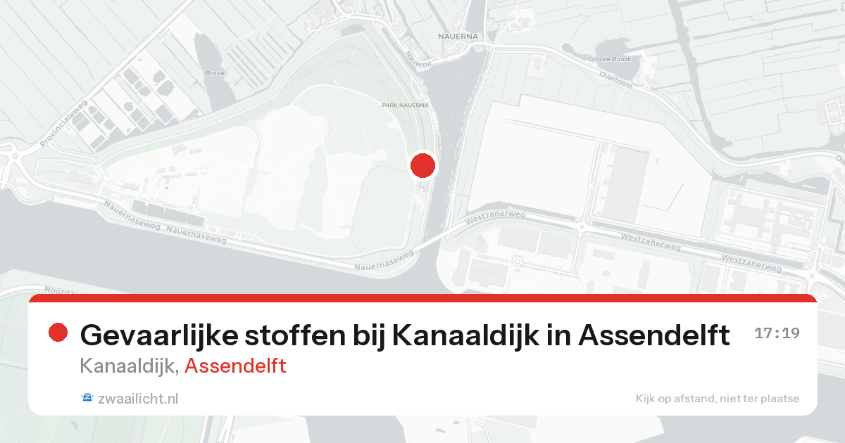 Gevaarlijke stoffen bij Kanaaldijk in Assendelft — 30 jan 2026