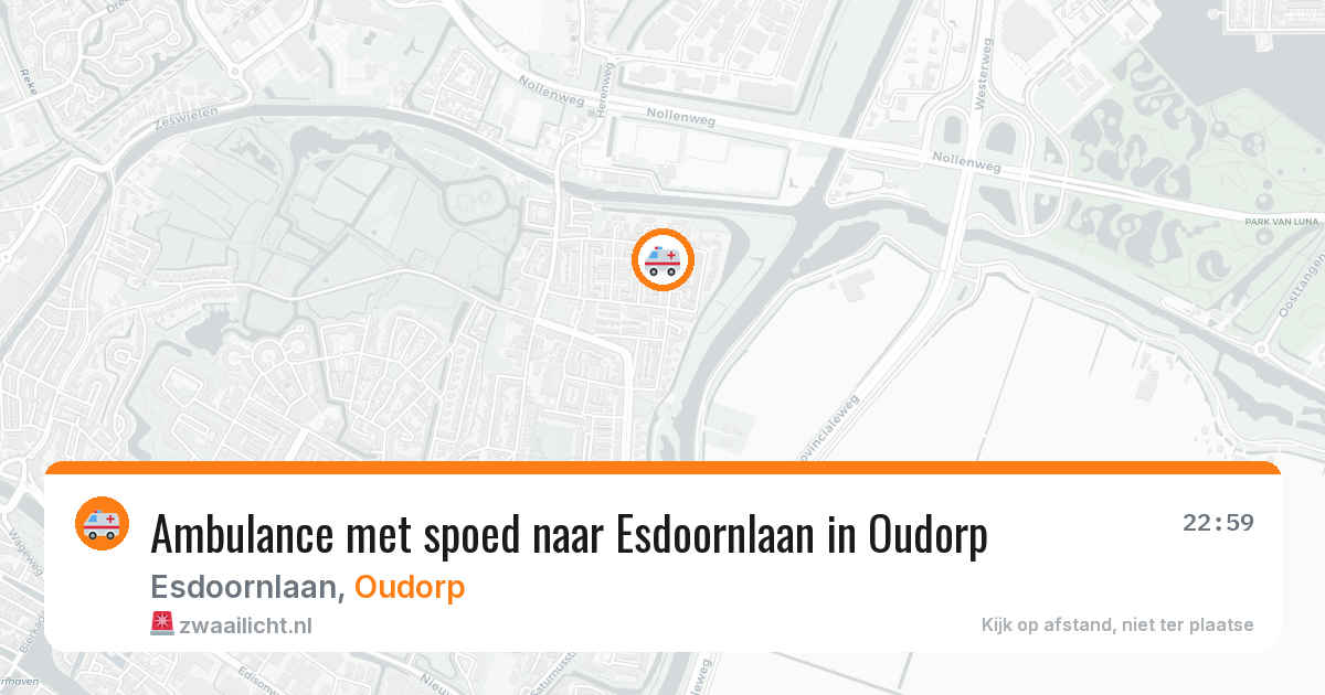 Ambulance met spoed naar Esdoornlaan in Oudorp — 18 apr 2026