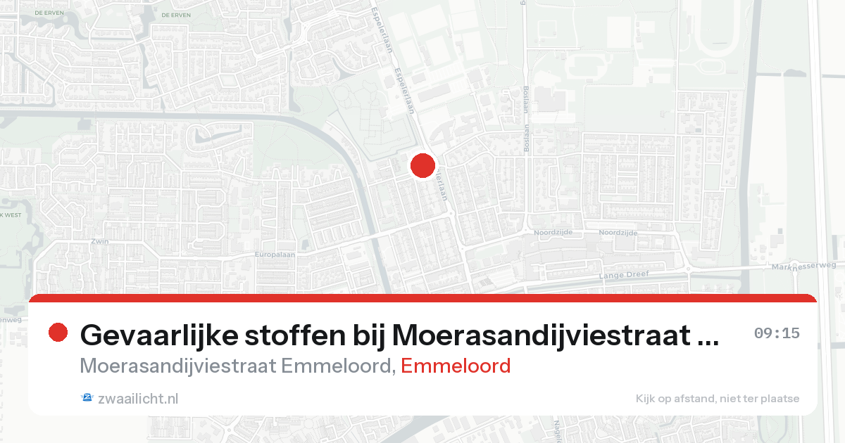 Gevaarlijke stoffen bij Moerasandijviestraat Emmeloord in Emmeloord — 24 aug 2026