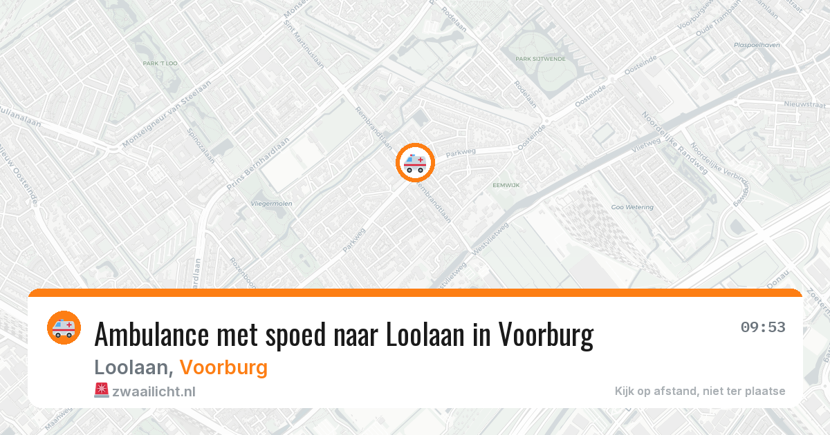 Ambulance met spoed naar Loolaan in Voorburg — 5 aug 2026