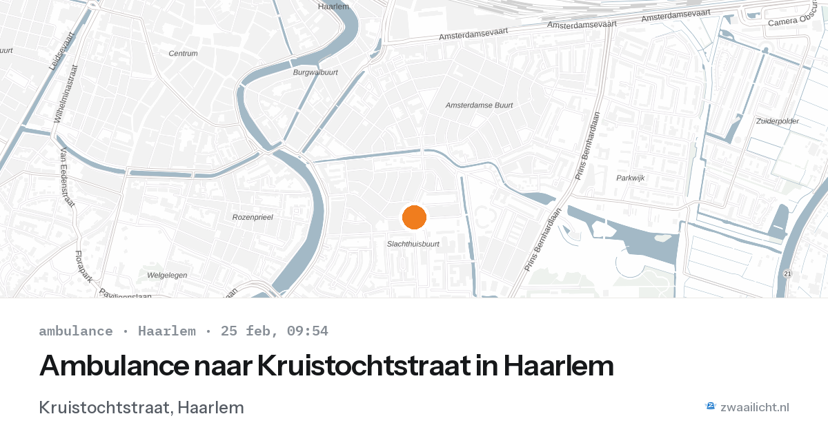 Ambulance naar Kruistochtstraat in Haarlem — 25 feb 2026