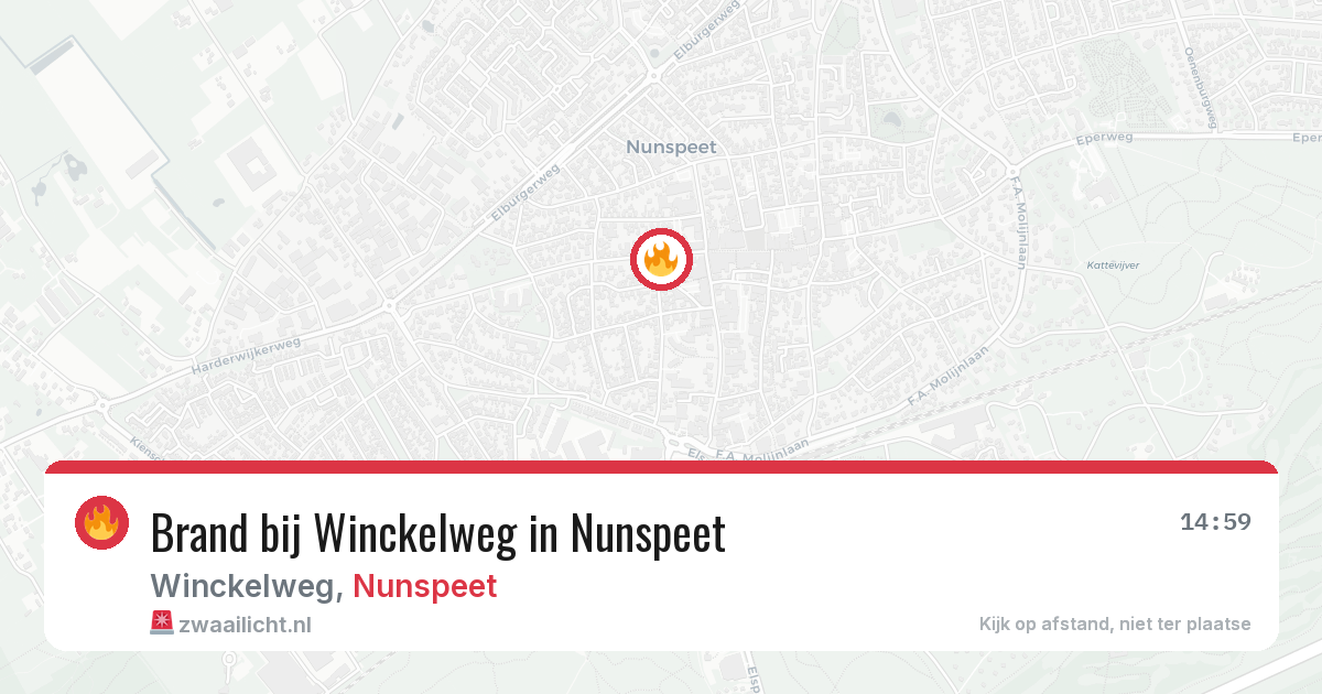 Brand bij Winckelweg in Nunspeet — 22 mei 2026