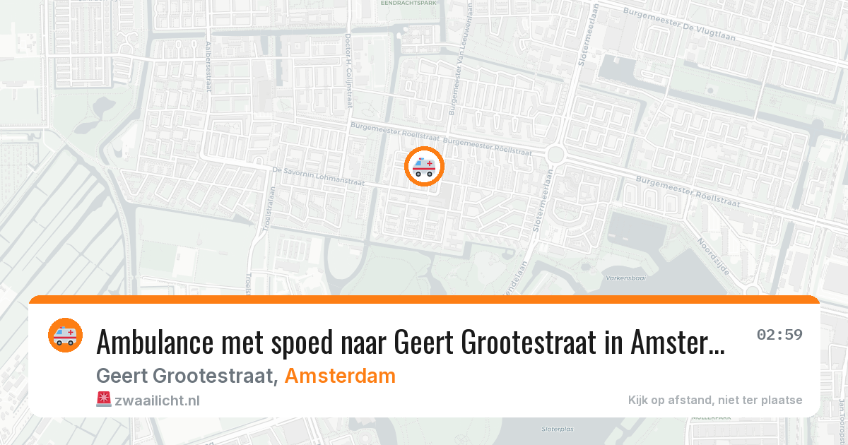 Ambulance met spoed naar Geert Grootestraat in Amsterdam — 29 jul 2026