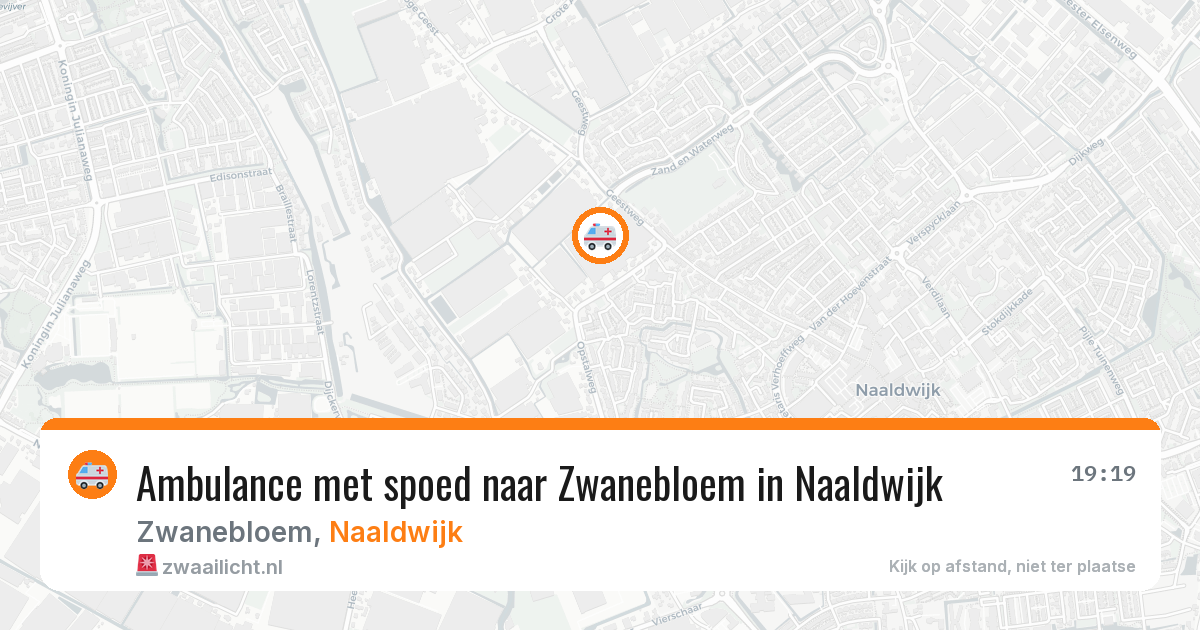 Ambulance met spoed naar Zwanebloem in Naaldwijk — 31 jul 2026