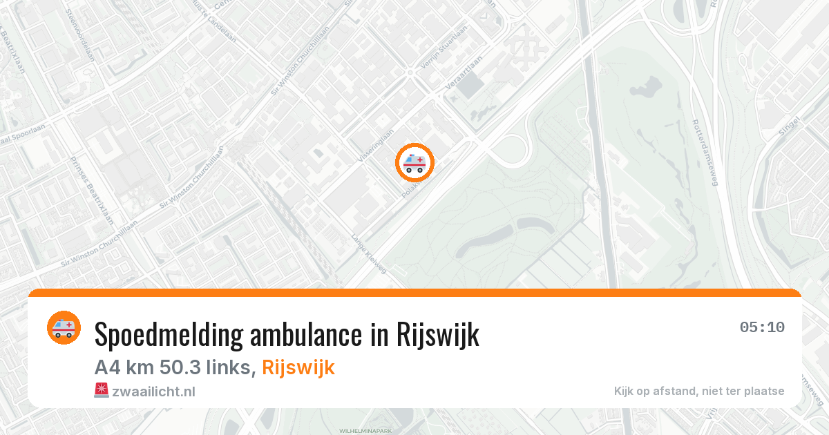 Spoedmelding ambulance in Rijswijk — 13 aug 2026