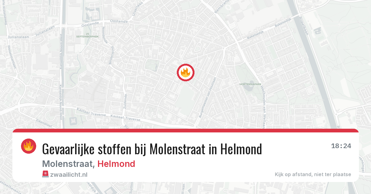 Gevaarlijke stoffen bij Molenstraat in Helmond — 7 mrt 2026