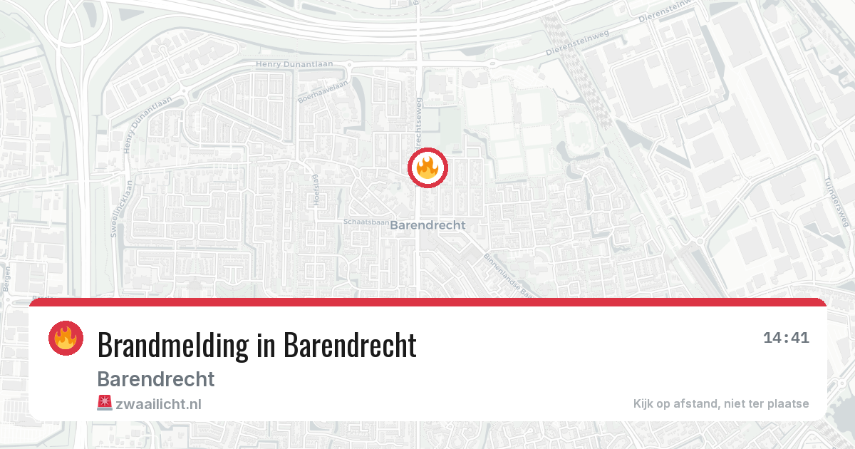 Brandmelding in Barendrecht — 17 mrt 2026