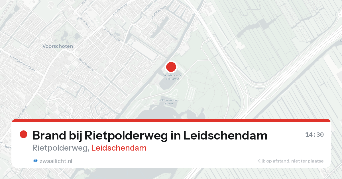 Brand bij Rietpolderweg in Leidschendam — 16 aug 2026