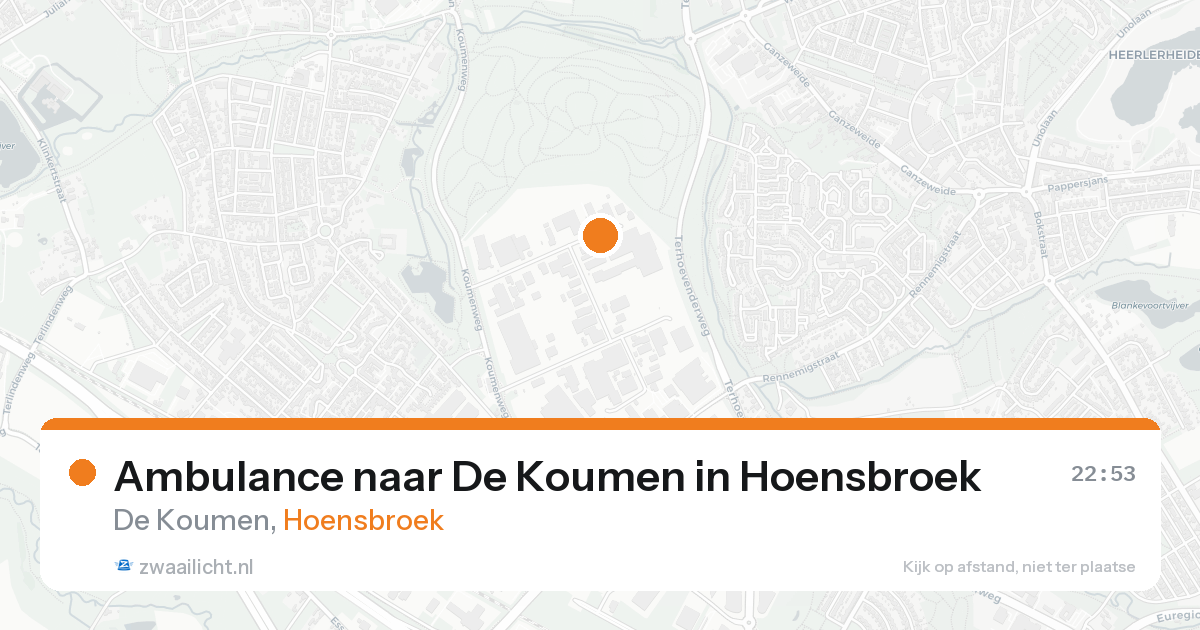 Ambulance naar De Koumen in Hoensbroek — 15 aug 2026