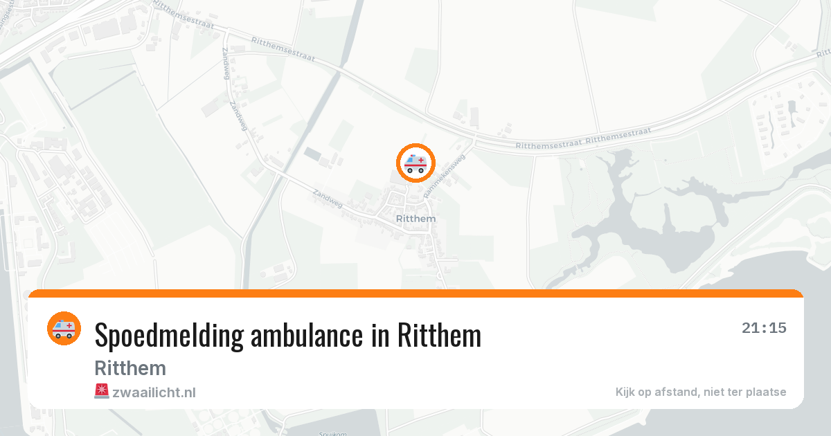 Spoedmelding ambulance in Ritthem — 22 mrt 2026