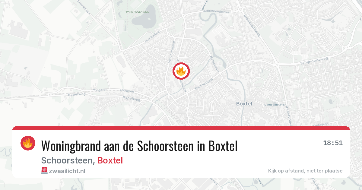 Woningbrand aan de Schoorsteen in Boxtel — 8 feb 2026