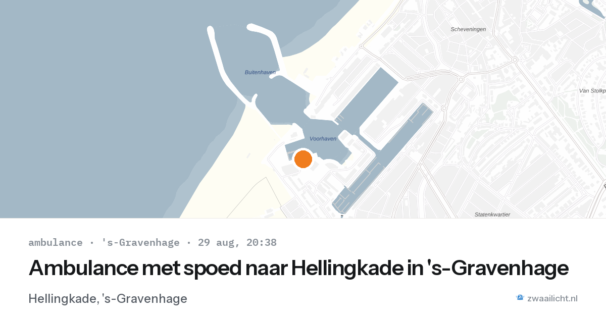 Ambulance met spoed naar Hellingkade in 's-Gravenhage — 29 aug 2026