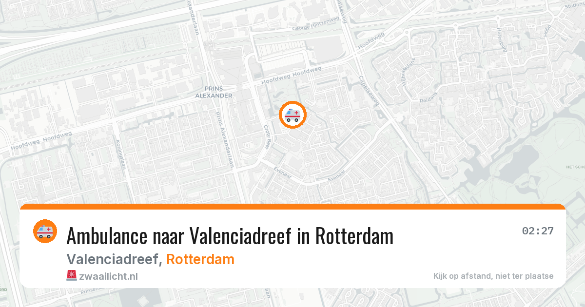 Ambulance naar Valenciadreef in Rotterdam — 18 mrt 2026