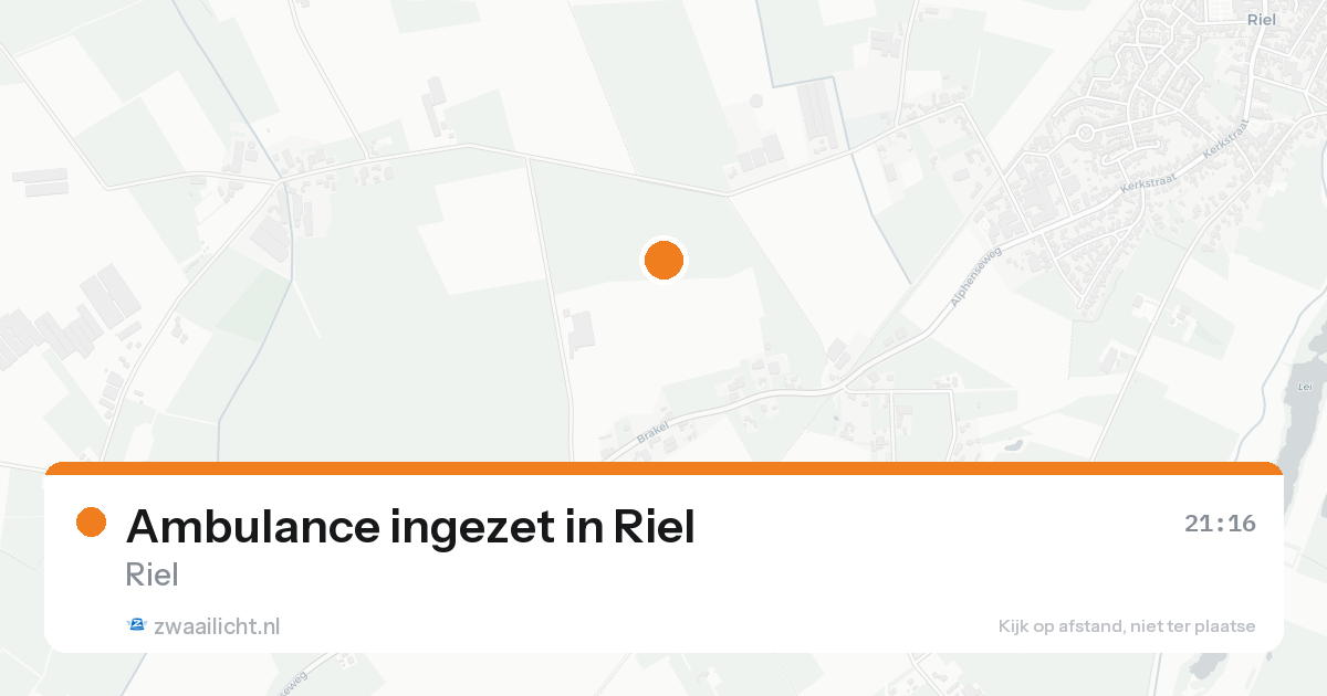 Ambulance ingezet in Riel — 24 aug 2026