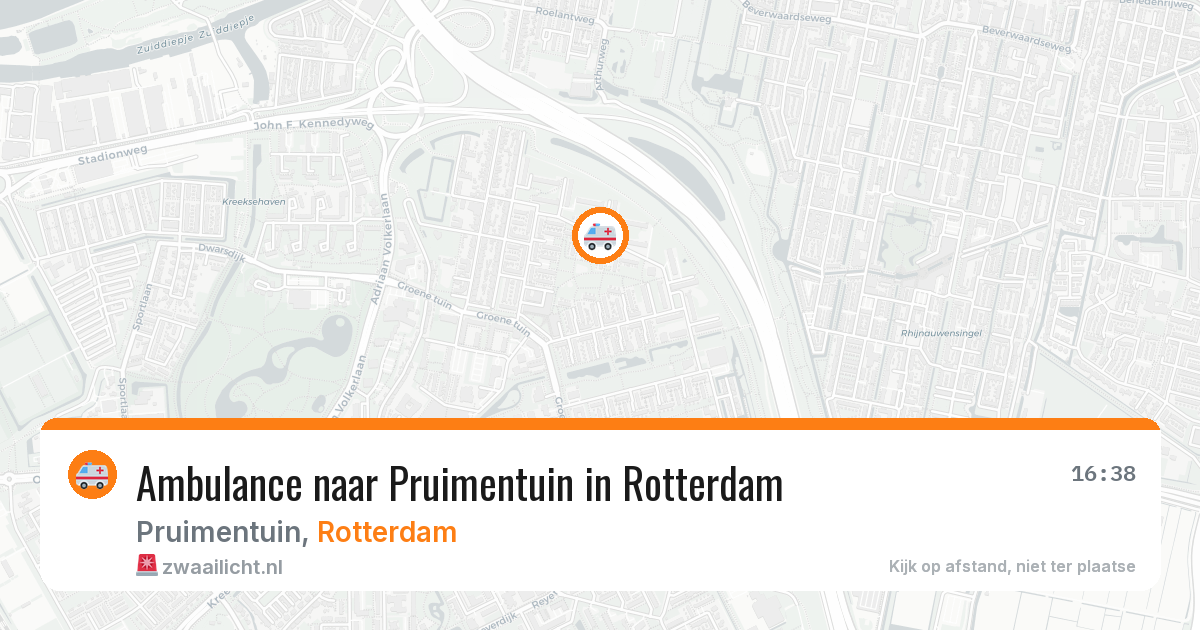 Ambulance naar Pruimentuin in Rotterdam — 30 mrt 2026