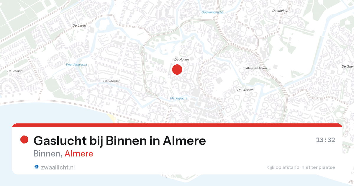 Gaslucht bij Binnen in Almere — 8 apr 2026