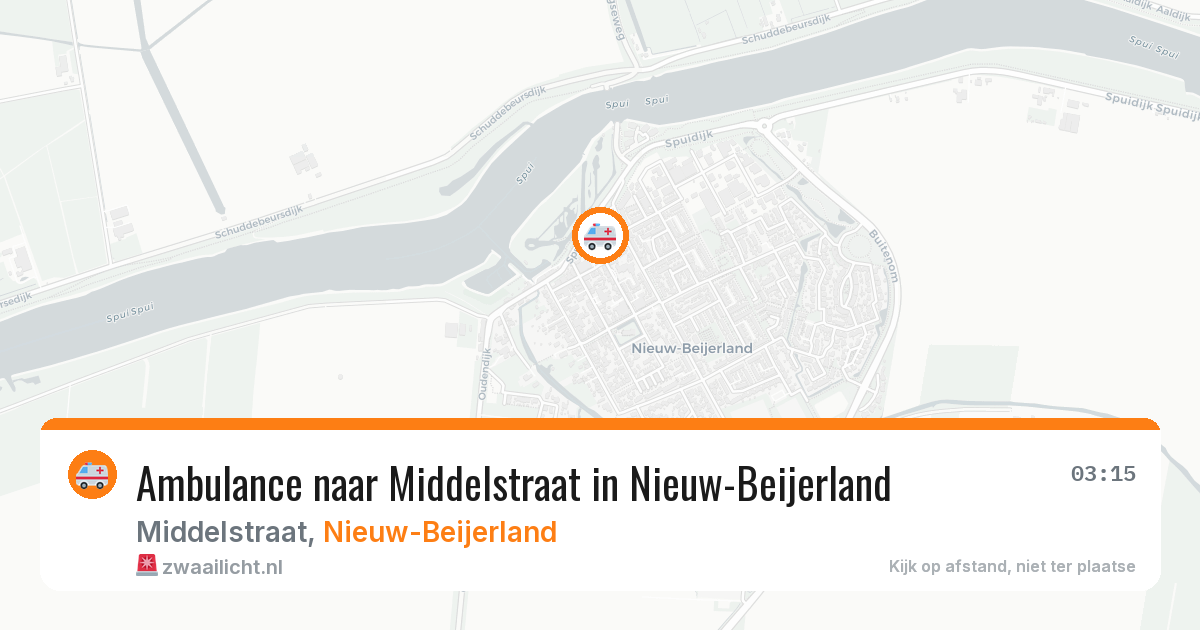 Ambulance naar Middelstraat in Nieuw-Beijerland — 11 jul 2026