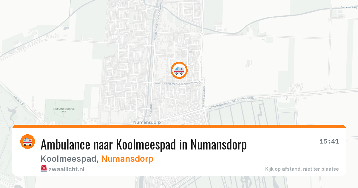Ambulance naar Koolmeespad in Numansdorp — 14 mrt 2026