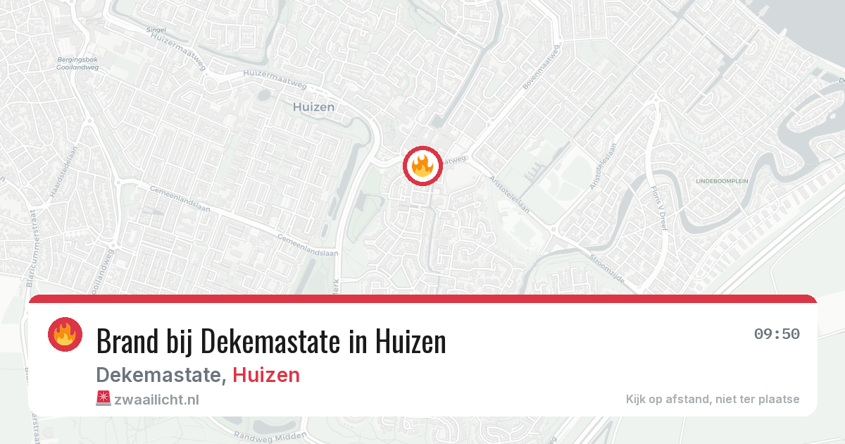 Brand bij Dekemastate in Huizen — 8 jul 2026